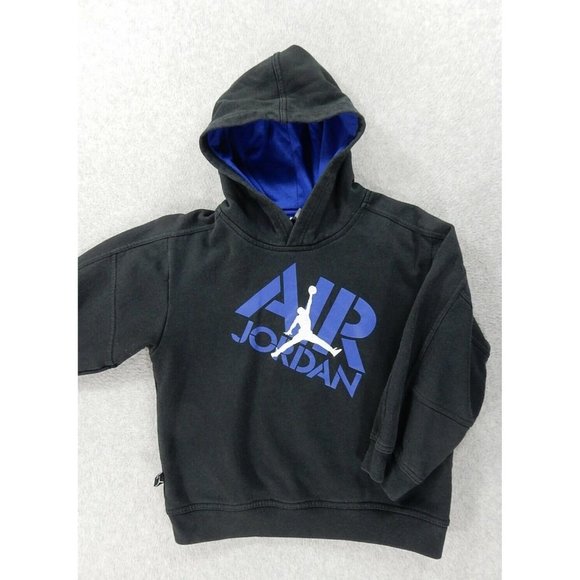 Nike AIR JORDAN Retro Screened Logo Hoodie Sweatshirt (Boys Size 2)‎ Black - Picture 1 of 4